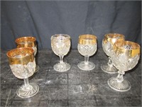 CUT GLASS GOBLETS - ASSORTED PATTERNS
