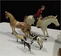 Plastic horse set