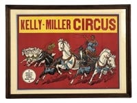 Vintage Kelly Miller Circus- Roman Chariots Poster
