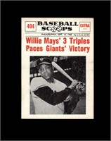 1961 Nu Card Scoops #404 Willie Mays VG to VG-EX+