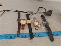 Invicta & other watches, bolo tie, bracelet