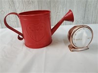Mirromatic timer (works!) and Red pitcher planter