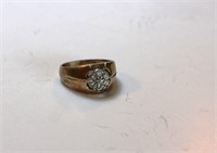 14K Yellow Gold Diamond Ring size 10.5