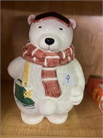 Polar bear cookie jar