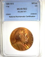 1909-1913 Medal NNC MS69 RD William Taft