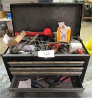 4-Draw bench top tool box with contents includes