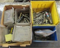 Large assortment of drill bits.
