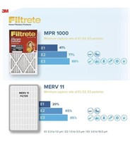 FILTRETE 20X24X1 FURNACE FILTER, MPR 1000, MERV