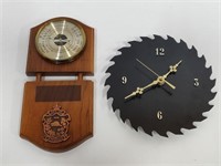 WEATHER BAROMETER STATION & CLOCK