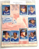 Sheet of Braves and Cubs 1981 Stickers
