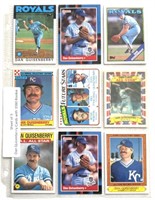 Sheet of 9 Dan Quisenberry cards with 1980 Rookies