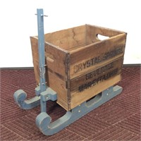 Crystal Springs Beverage Crate, Converted to Sled