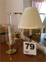 lamp, candle with vase, etc