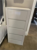 Gloss White Timber 5 Drawer Chest