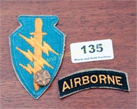 US Army Special Forces and Airborne patches