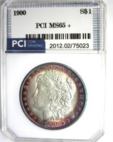 1900 Morgan PCI MS65+ Purple Rim