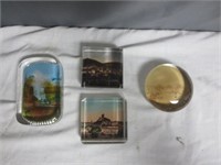 Lot of 4 Vintage Possibly Antique Paperweights