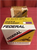 Two boxes of 25 Federal 16 gauge shotshells for