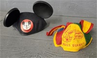 Mickey Mouse & Bugs Bunny Hats