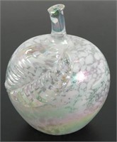 Iridescent Apple Fruit Glass Paperweight