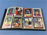 BASEBALL CARDS IN BINDER VINTAGE