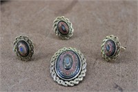 Sarah Coventry Moroccan Medallion Brooch & Rings