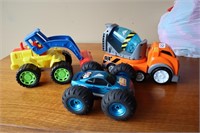 toy trucks lot.