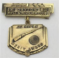 Sterling Dayton Rifle Club Merit Award Medal