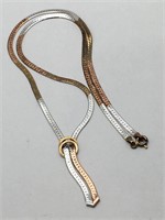 Sterling Silver Multi Colored Necklace