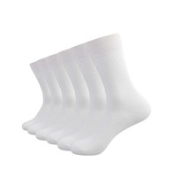 6 Pairs Cotton Classic Lightweight Crew Socks