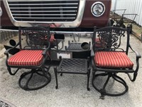 Swivel Patio Chairs and Side table
