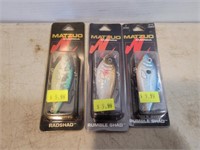 NEW 3 Fishing Lures Marked $9.99 Each