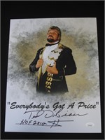 WWF TED DIBIASE SIGNED 11X14 PHOTO JSA COA