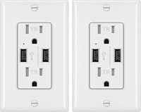 [2 Pack] BESTTEN 4.2A USB Wall Receptacle Outlet,