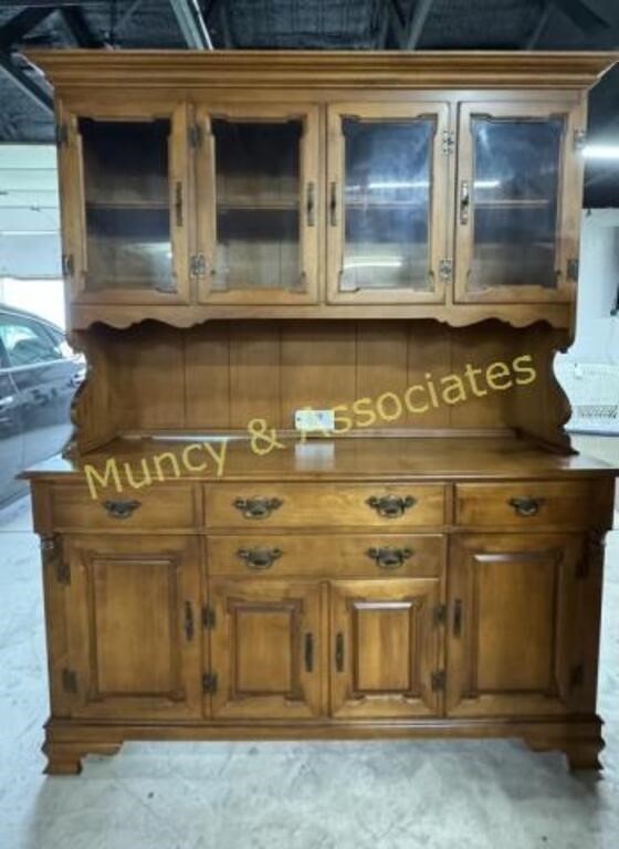 Tell City Two Piece Maple Hutch