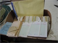 BOX OF BOOKS OF RECEIPTS