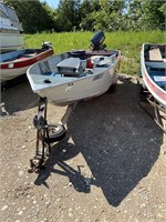 16' Boat, Motor And Trailer