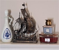 Decanter, Sailing Ship, Candles