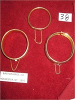 (3) Vintage Pull-Apart (Hinged) Gold-tone Bracel
