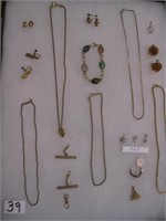 Tray of Vintage Jewelry, Including Some Sterling