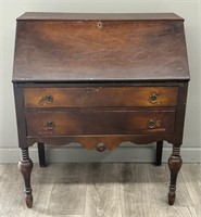 Small Antique Wood Secretary Desk