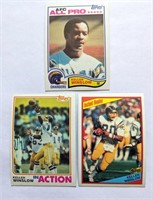 3 Topps Kellen Winslow Cards 1982 Action 1984