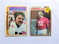 2 Topps Dan Dierdorf HOF Cards 1978 & 1979