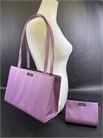 Kate Spade Purple Nylon Handbag and Pouch