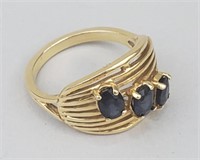 14K Gold & Sapphire Ring.