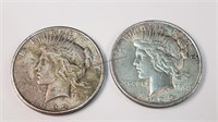 1922-S & 1923 Peace Dollars