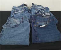 Four pairs of jeans size 32 and 33