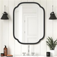 Black Bathroom Mirror  18 x 24 Rectangular