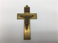 Copper and Brass Crucifiction Cross