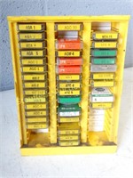 Assorted fuses in display case